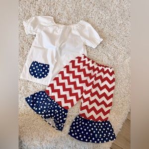 Molly Pop Girl set. 4th of July outfit. Size 5.